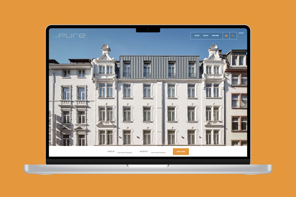the pure Hotel Website